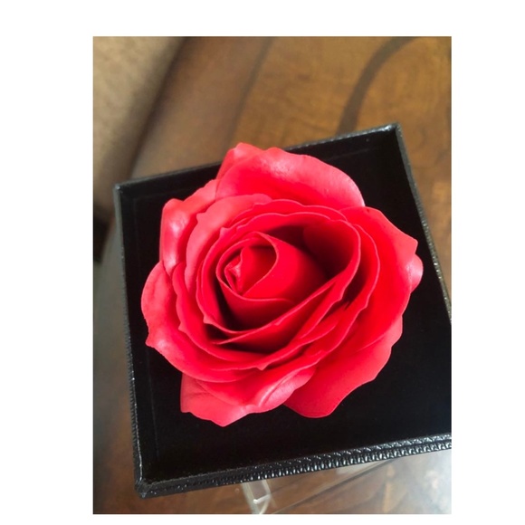 Exquisite Rose Flower Necklace Ring Jewelry Box Romantic Valentine's Day Christm - Picture 6 of 7